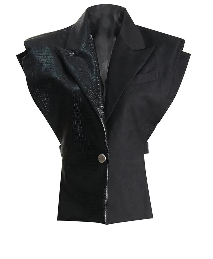 hats with built-in light-up features for night activitiesJADE LEATHER WAISTCOAT