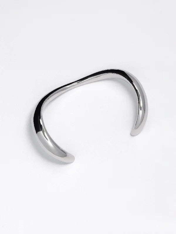 lightweight sports hatsFlat Drop Cuff Bracelet, Silver