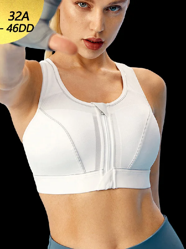 lightweight silk nightgownsFront Zipper Moisture Wicking High Impact Reversible Seamless Sports Bra