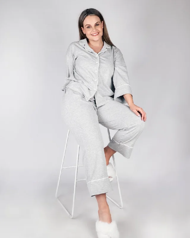 women's pajamas with a cozy, snug fit for ultimate comfortLAUREN Long Oversized Cotton Pyjamas Set