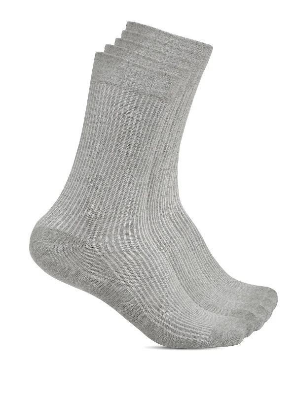 Women's Coats with ButtonsMen's Grey Melange Basic Crew length Socks -Pack of 5