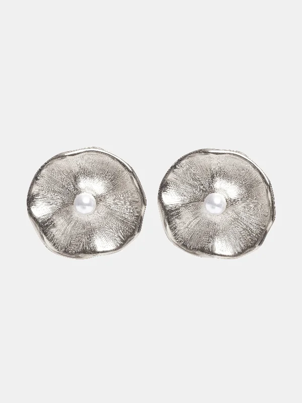 water-resistant outdoor hatsJardin Stud Earrings, Silver