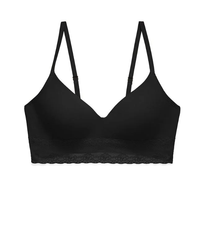 seamless lace low-rise pantiesNatori Bliss Perfection Contour Wireless Bra | BLACK