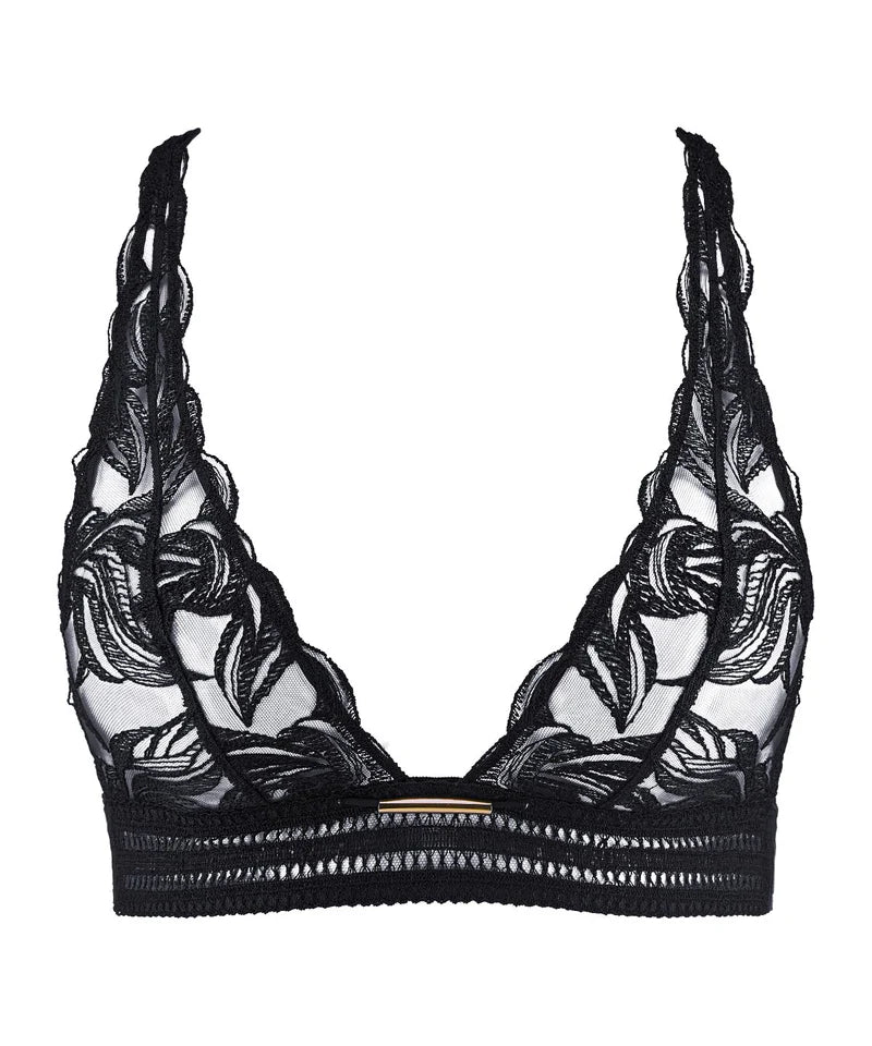 lace-trimmed sleep shortsAubade Into the groove Bralette Black