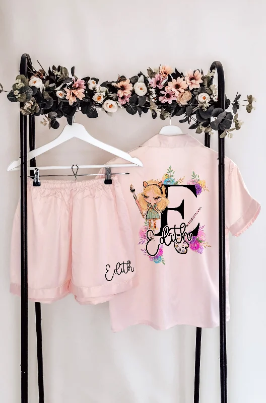 women's pajamas with cozy footiesLuxury Personalised Arty Girl Birthday Sleepover Pyjamas (Kids)