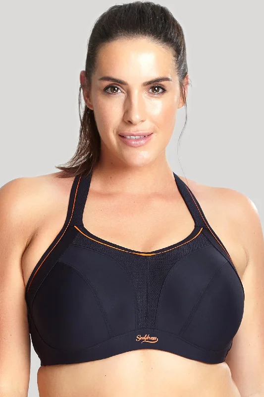 plus-size high-slit hipster pantiesWired Full Bust Sports Bra- Black