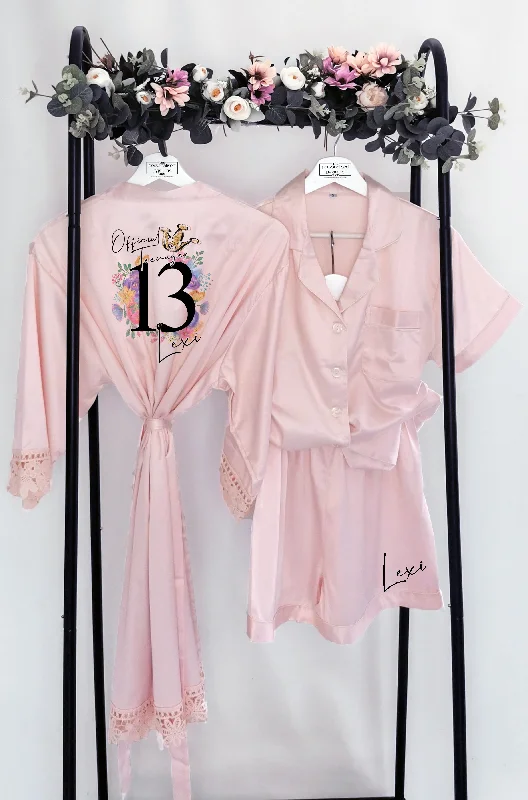 women's pajamas for the holidaysLuxury Officially a Teenager 13th Birthday Sleepover Pyjamas (Kids)