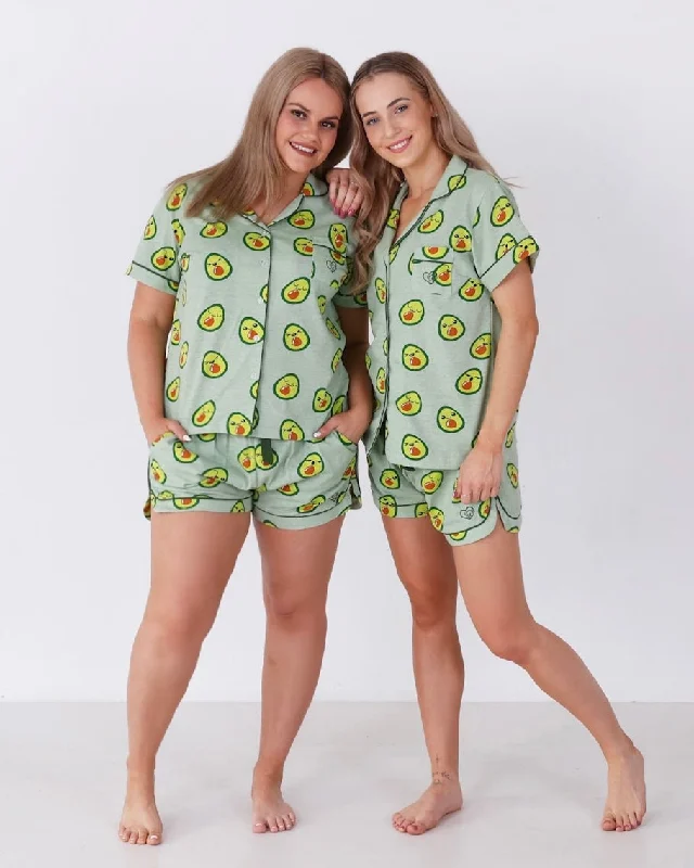 women's pajamas with built-in braAvocado Print Pj Set