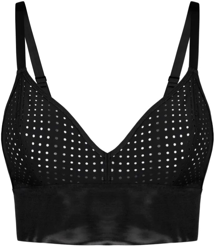 breathable mesh pantiesOpaak Audrey Bra | BLACK