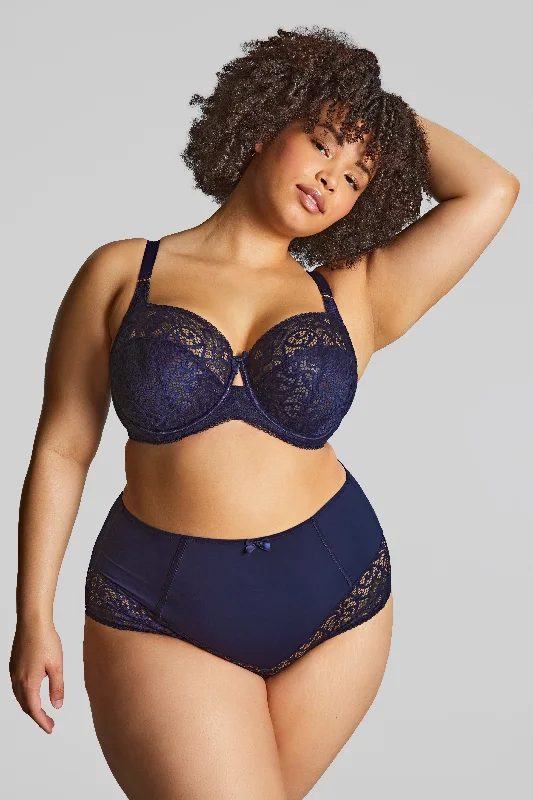 stretch lace thongsEstel Full Cup in Navy