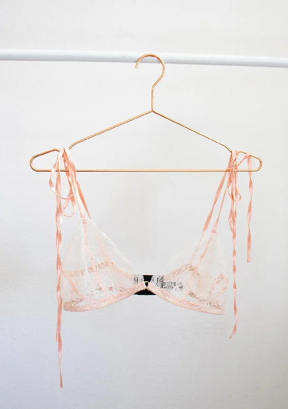 high-waisted cotton pantiesVERÓNICA BOW STRAP BRALETTE