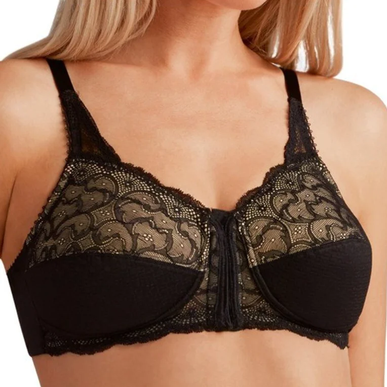 lace-embellished bralettesEllen front opening bra