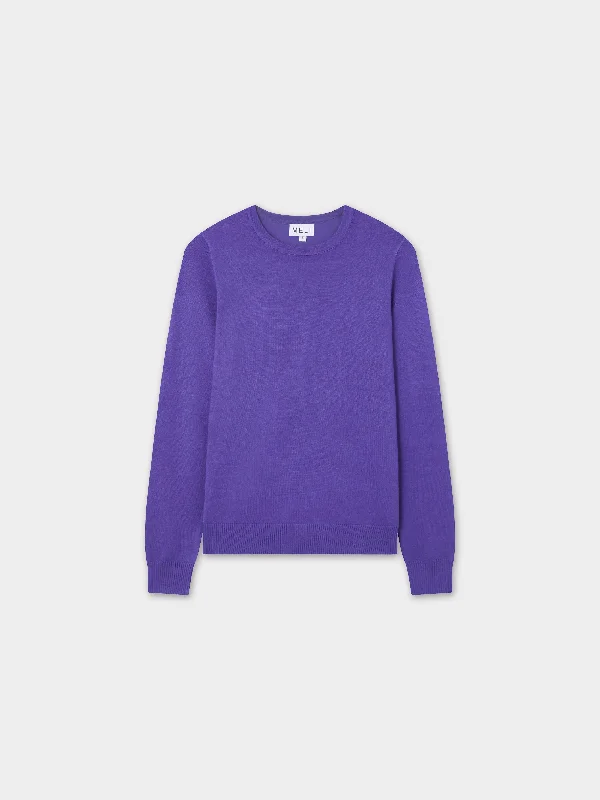 men's casual hatsBasic Crew Sweater LS-Purple