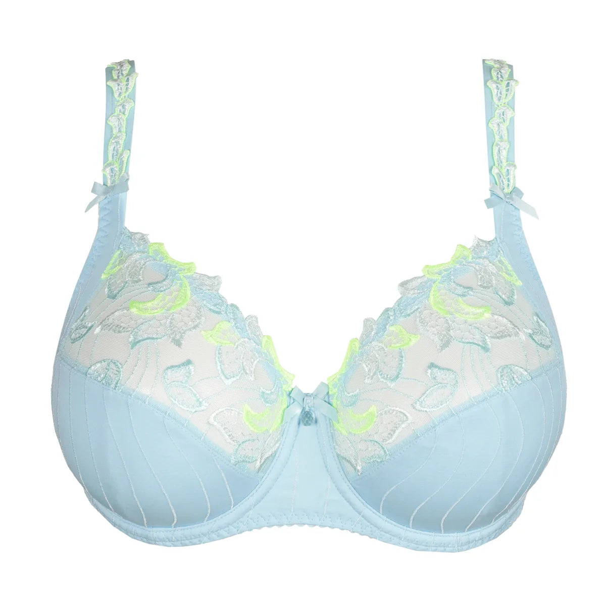 lace trim ladies' underwearPrimadonna Deauville full cup bra Milky Blue