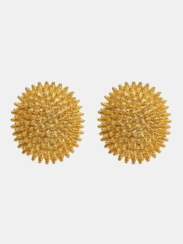 hats with adjustable strapsBeaded Ball Earrings, Gold