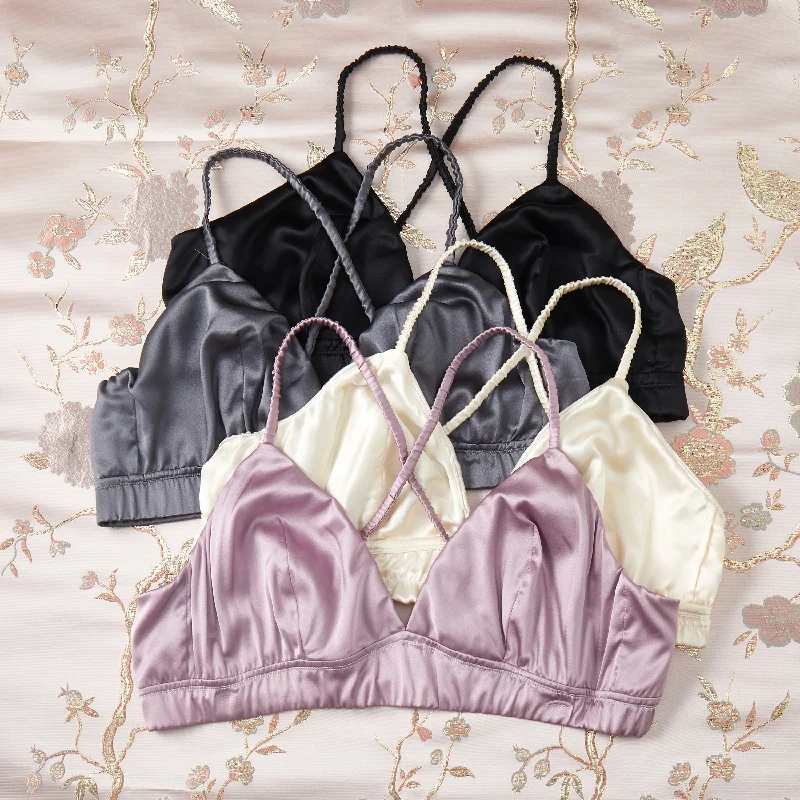 modal fiber high-waisted briefsCustom Handmade Pure Silk Bralettes | Shallan Bras | No Padding No Wire | 19 Momme Silk Charmeuse