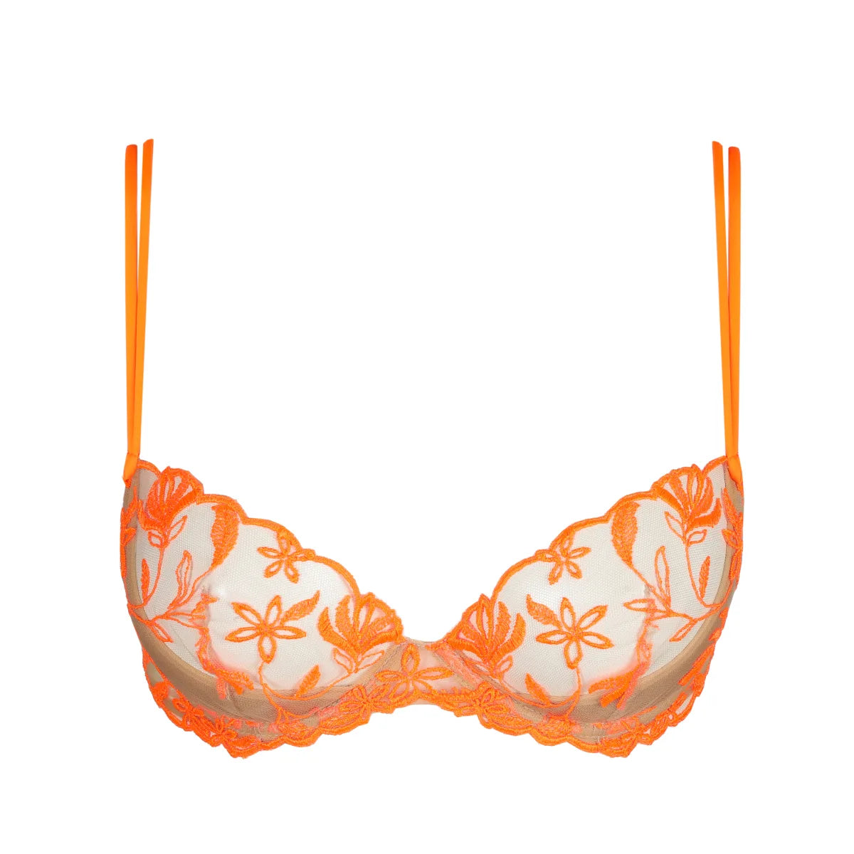 stretch lace thongsSarda Shay Push up Bra Orange Shock