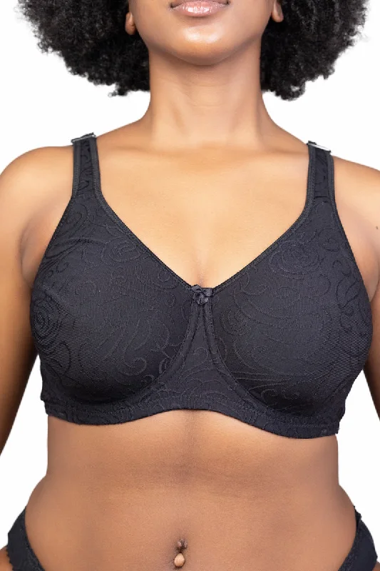 sports bras for small breastsThe Ruth Underwire Bra in Luna Black