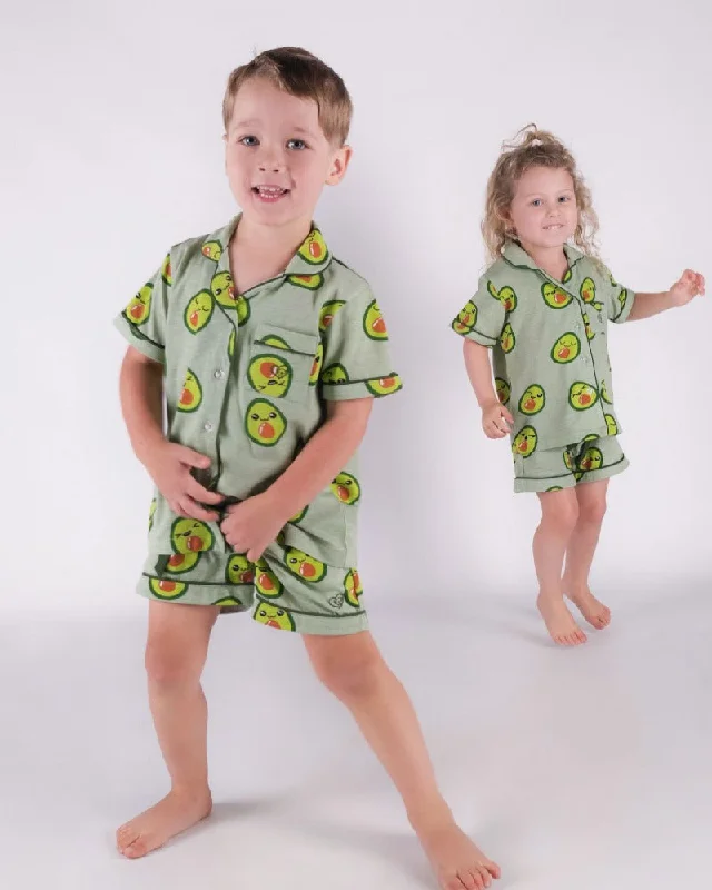 women's pajamas for campingAvocado Kids Print Pj Set