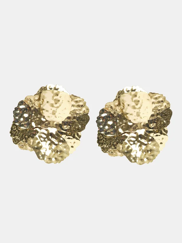 cozy fur-lined hats with earflaps for extreme winterIrregular Petal Earrings, Gold