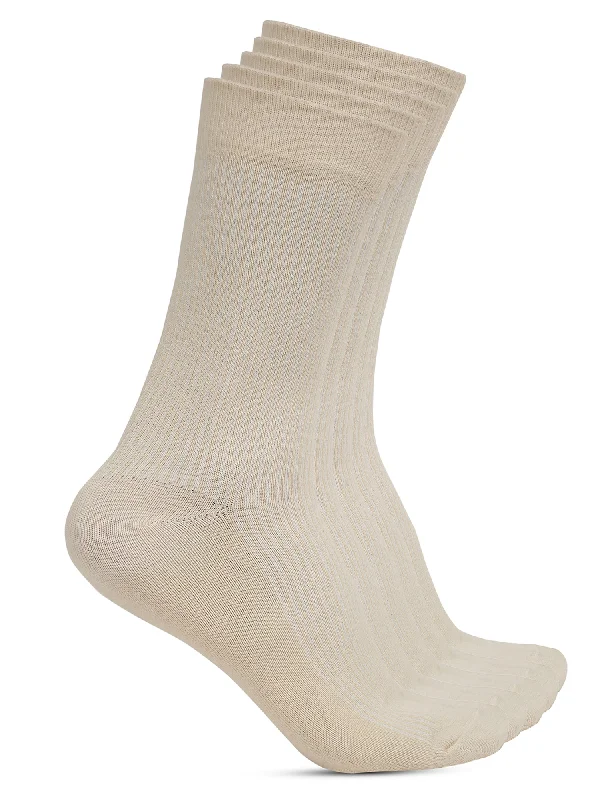 Women's Anorak CoatsMen's Cream Basic Crew length Socks -Pack of 5