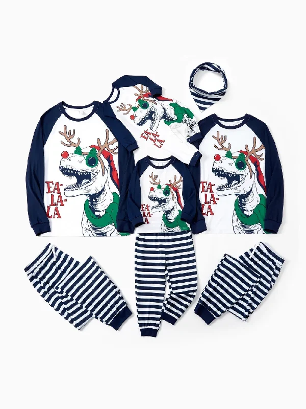 women's pajamas with a vintage lookDinosaur Christmas Family Matching Pajama Set