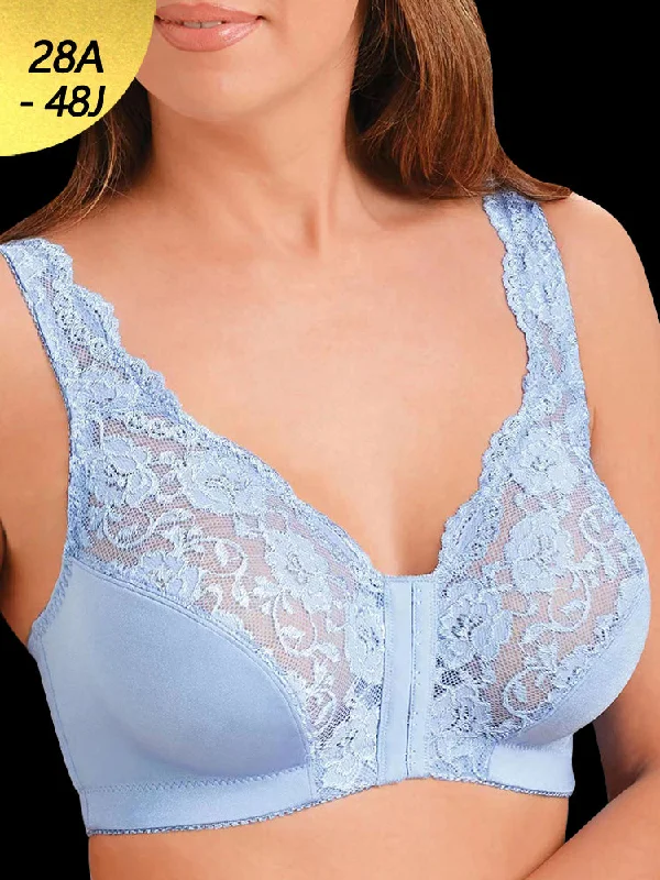 lingerie sets with matching robesBreathable Lace Front Close Wire-free Bra