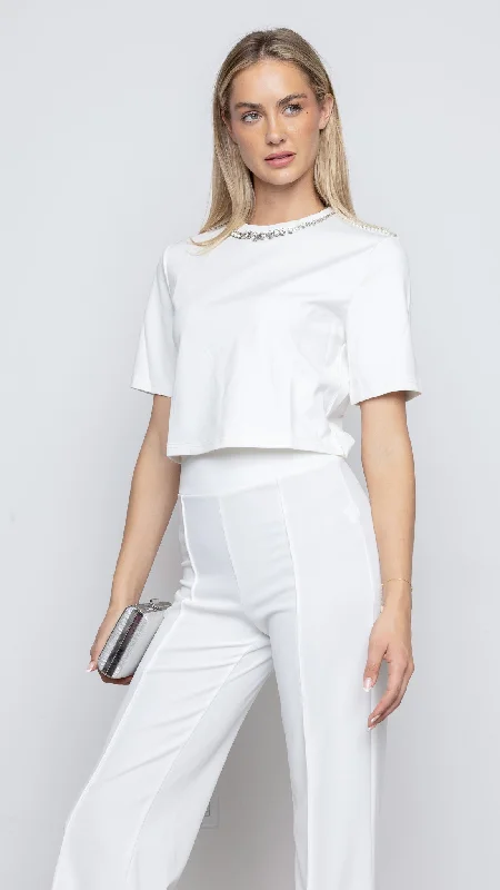 classic Panama hatsManij Top in white