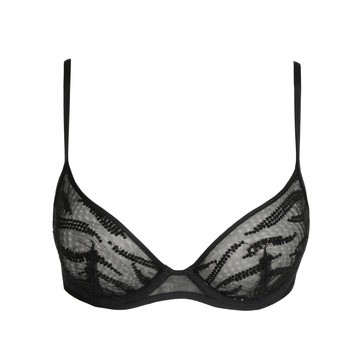 sheer lace lingerie robesSarda Milhon Plunge Bra Black