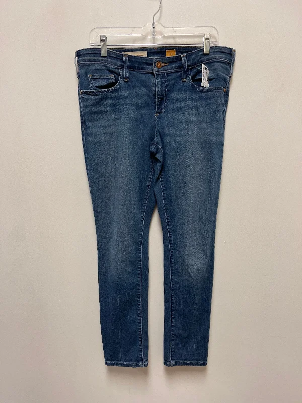 Women's Jodhpurs with Square CollarJeans Skinny By Pilcro In Blue Denim, Size: 12