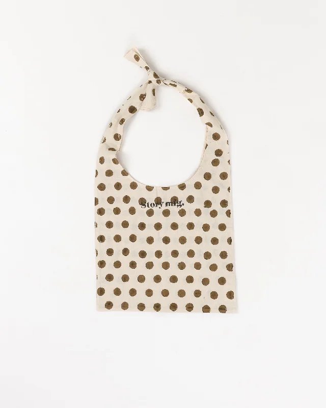 Women's Notched Collar SweatersShop Tote - Olive Dot