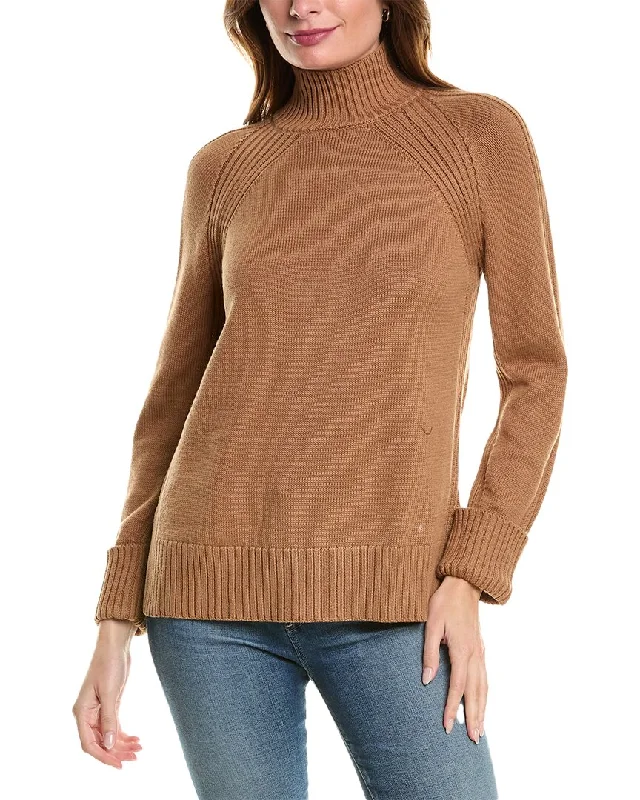 Women's Fine Gauge SweatersJones New York Directional Mock Neck Sweater