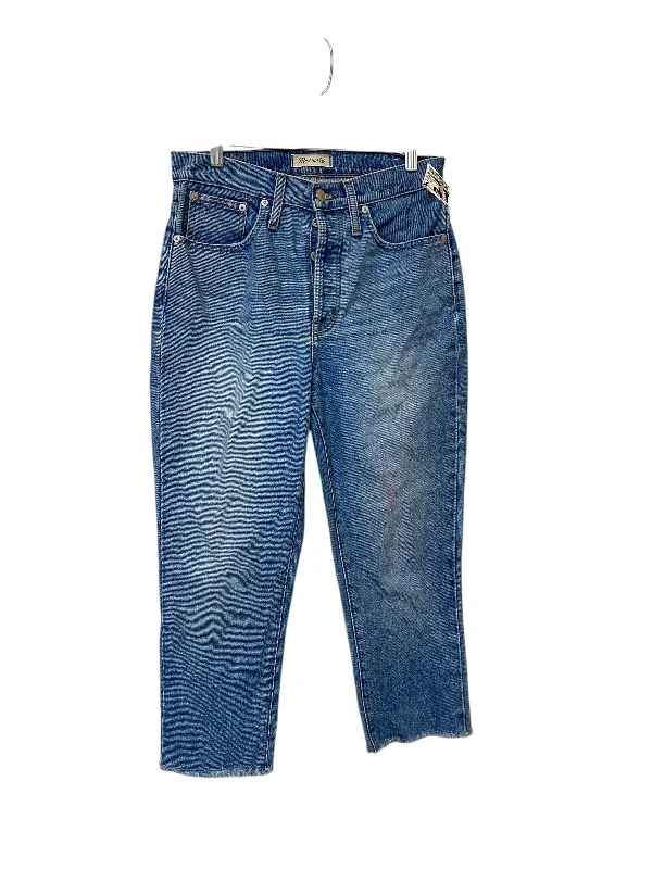 Women's Jodhpurs with Mandarin CollarJeans Boyfriend By Madewell In Blue Denim, Size: 4