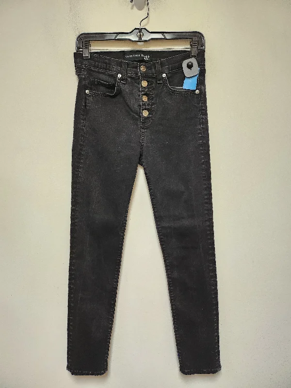 Women's Jodhpurs with Shawl CollarJeans Straight By Veronica Beard In Black, Size: 6