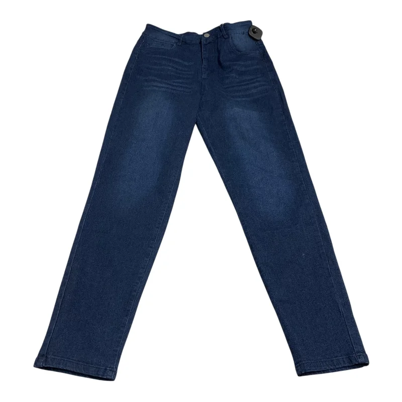 Women's Jodhpurs with Keyhole CollarJeans Straight By Clothes Mentor In Blue Denim, Size: M