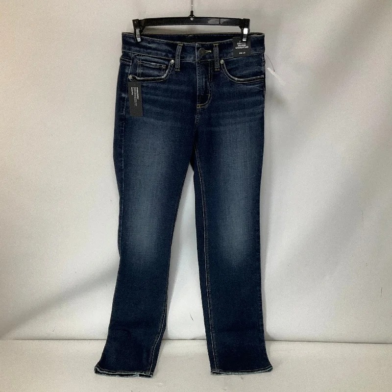 Women's Jodhpurs with Capri LengthJeans Boot Cut By Silver In Blue Denim, Size: 2