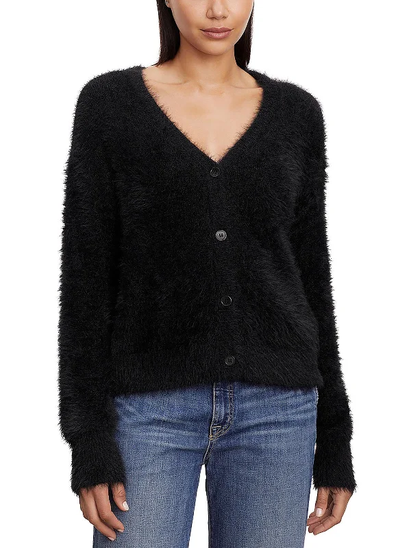 Women's Woolen SweatersWomens V-Neck Long Sleeves Cardigan Sweater