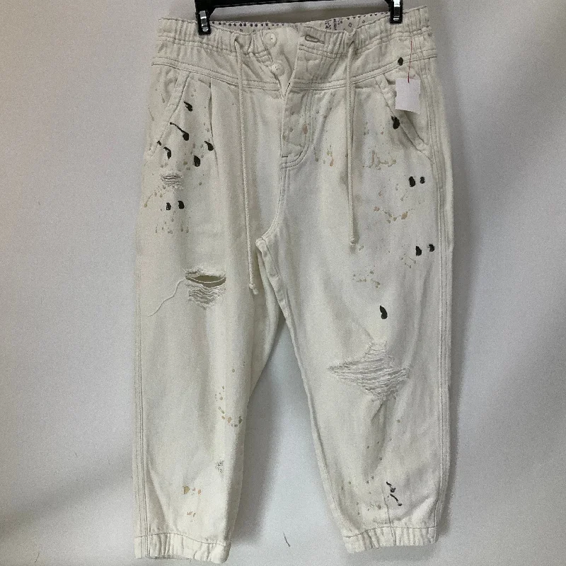 Women's Jodhpurs with Belt LoopsJeans Straight By Free People In White, Size: Xs