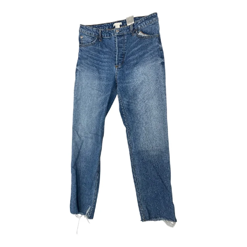 Women's Straight-Leg PantsJeans Boyfriend By H&m In Blue Denim, Size: 8