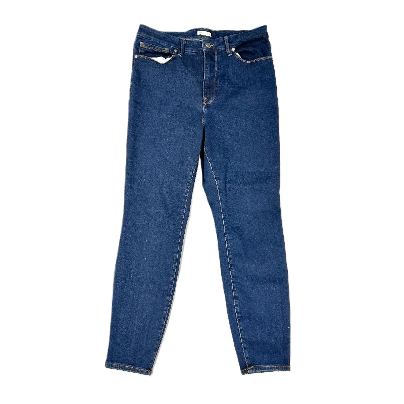 Women's Jodhpurs with Wide CollarJeans Skinny By Good American In Blue Denim, Size: 16