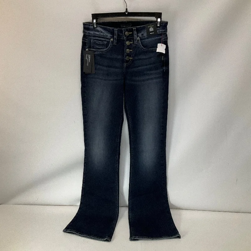 Women's Jodhpurs with Skinny LegJeans Boot Cut By Silver In Blue Denim, Size: 2