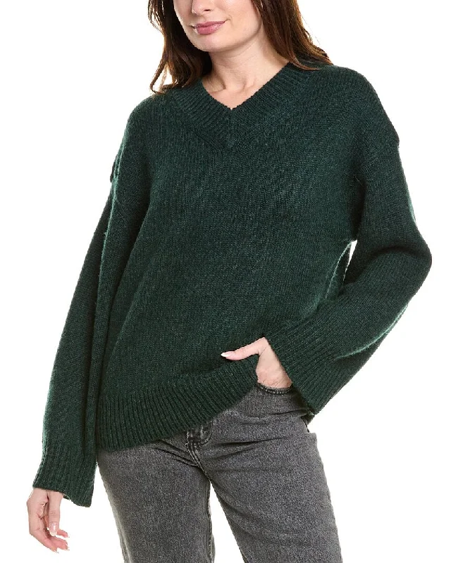 Women's Lapel Collar Sweatersrag & bone Danica V-Neck Wool & Cashmere-Blend Sweater