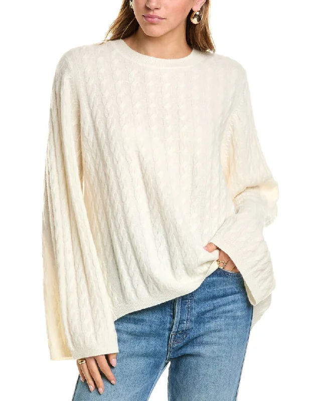 Women's Low Collar SweatersSophie Rue Crewneck Cable Cashmere Sweater