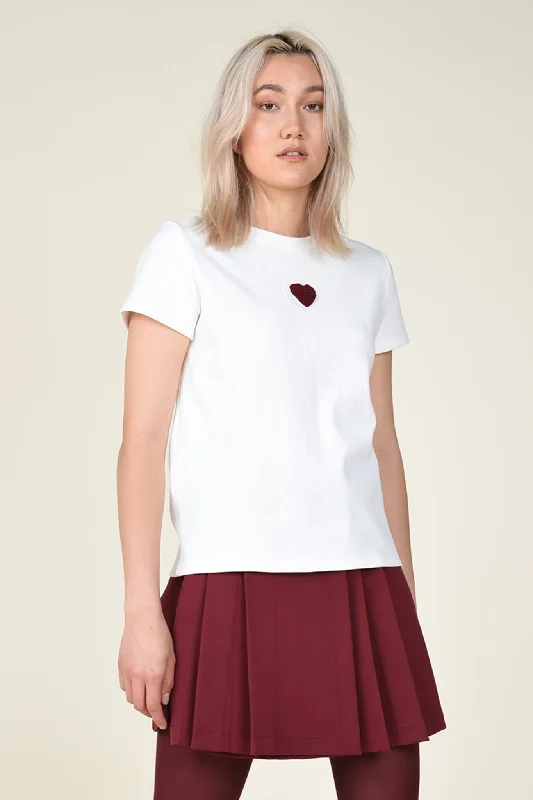 Women's Square Collar SweatersMolly Bracken White Fitted Tee