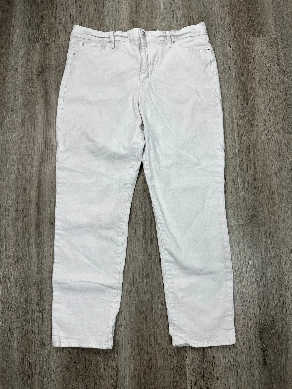 Women's Jodhpurs with ZipperJeans Boyfriend By Gloria Vanderbilt In White, Size: 14