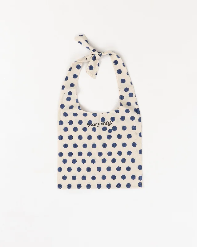 Women's Shawl Collar SweatersShop Tote - Navy Polka