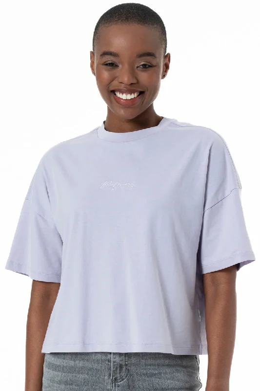 Women's Cotton SweatersBoxy Branded T-Shirt _ 152278 _ Blue