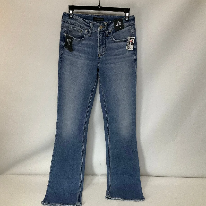 Women's Jodhpurs with Low WaistJeans Boot Cut By Silver In Blue Denim, Size: 2