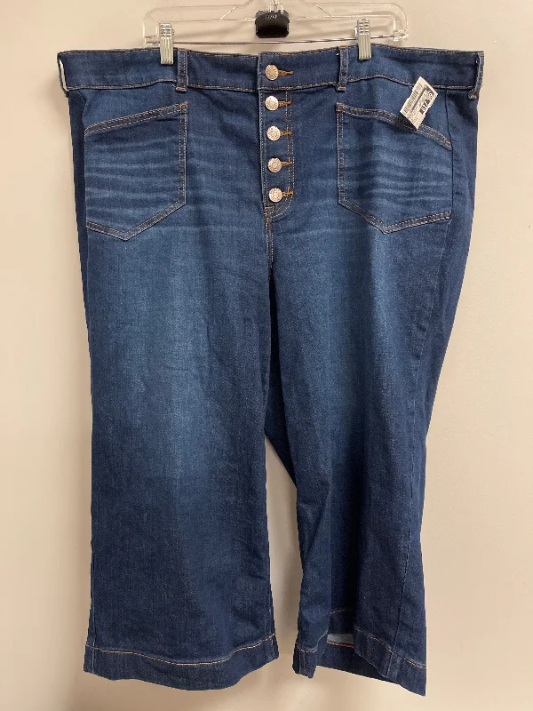 Women's ChinosJeans Straight By Torrid In Blue Denim, Size: 24