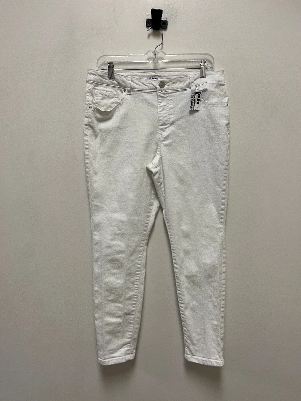 Women's Jodhpurs with Flared LegJeans Skinny By D Jeans In White, Size: 14